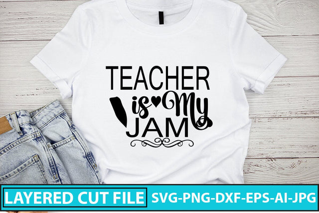 Teacher Is My Jam SVG Cut File SVG Syaman 