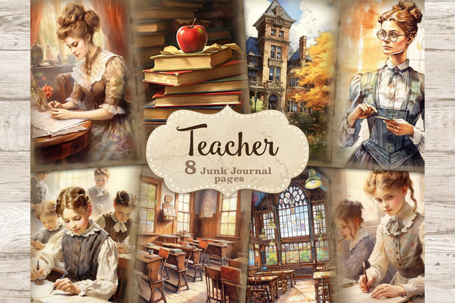 Teacher Junk Journal | Victorian Printables SVG GlamArtZhanna 