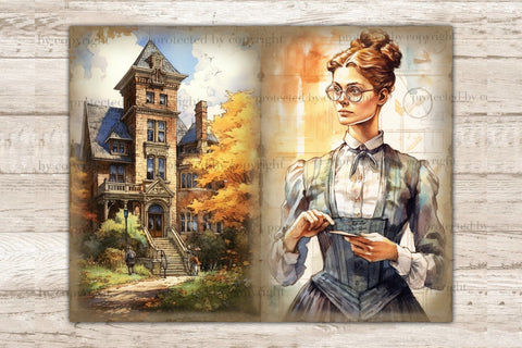 Teacher Junk Journal | Victorian Printables SVG GlamArtZhanna 