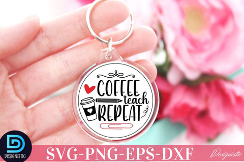 Teacher Keychain SVG Bundle, Mama Keychain SVG SVG DESIGNISTIC 