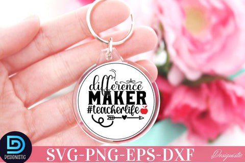 Teacher Keychain SVG Bundle, Mama Keychain SVG SVG DESIGNISTIC 