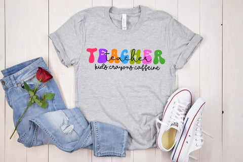 Teacher Kids Crayons I Teacher Sublimation I Teacher Shirt Sublimation Happy Printables Club 