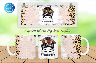 Teacher life 11, 12 & 15 Oz Mug Sublimation Sublimation Regulrcrative 