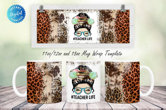 Teacher life 11, 12 & 15 Oz Mug Sublimation Sublimation Regulrcrative 