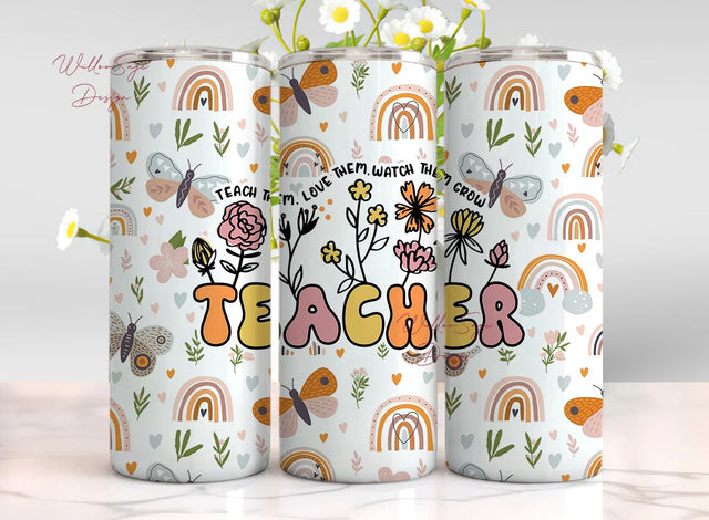 Teacher life 20oz Skinny Tumbler Sublimation Designs, Teacher PNG File Digital Download,Teacher life PNG, Teacher tumbler png Sublimation WillowSageDesign 