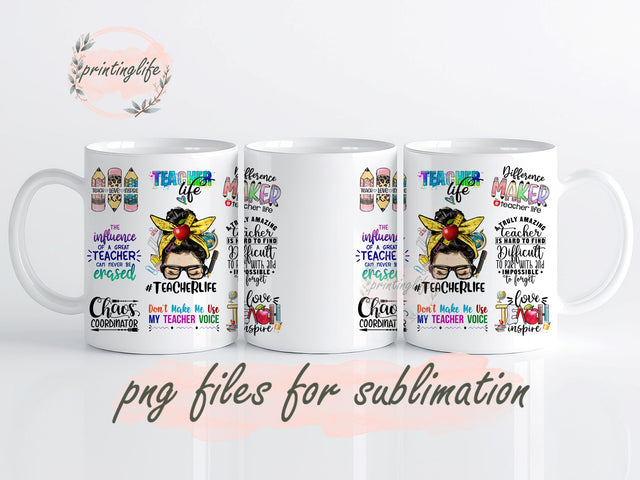 Teacher life Mug PNG, Teacher Sublimation Designs Downloads, Teacher life Mug Wrap Sublimation PrintingLife 