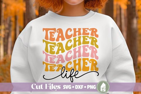 Teacher Life SVG, Retro Teacher Shirt SVG LilleJuniper 