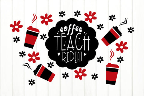 Teacher Life, Teacher Quotes Cold Cup Bundle. Venti Cold Cup SVG Olga Terlyanskaya 