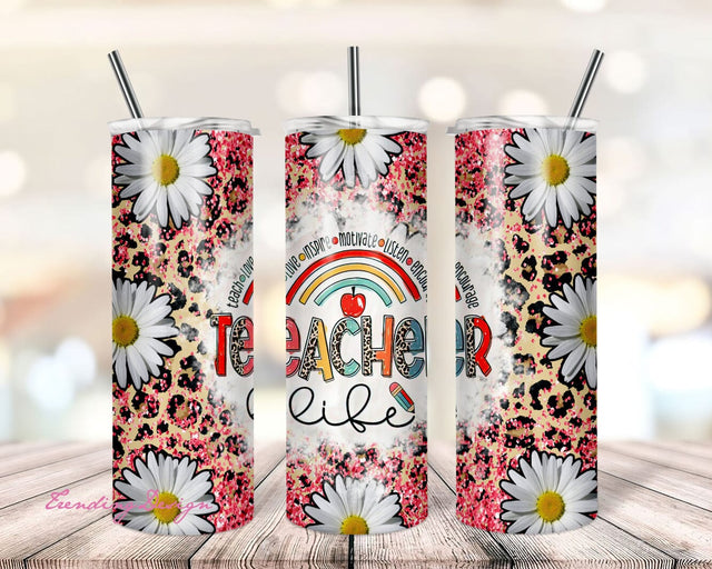 Teacher Life Tumbler Png Sublimation Design, 20oz Skinny Tumbler Png, Teacher Png, Western Teacher Tumbler Png, Digital Download Sublimation TrendingDesign 