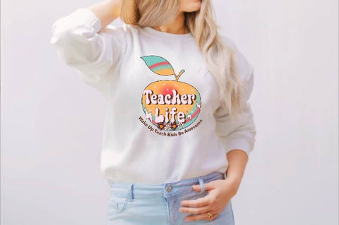 Teacher Life Wake Up Teach Kids Be Awesome Sublimation SVGArt 