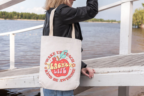 Teacher Life Wake Up Teach Kind Be Awesome PNG Design Sublimation Rupkotha 