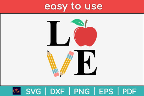 Teacher Love Back To School Svg Design SVG artprintfile 