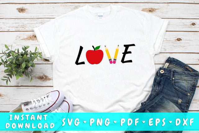 Teacher Love SVG SVG HappyDesignStudio 