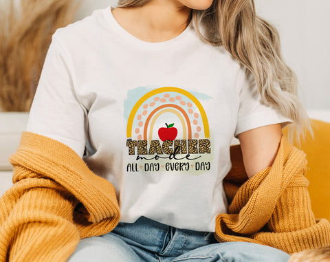 Teacher Mode All Day Every Day PNG, Teacher Design For Sublimation Sublimation HappyDesignStudio 