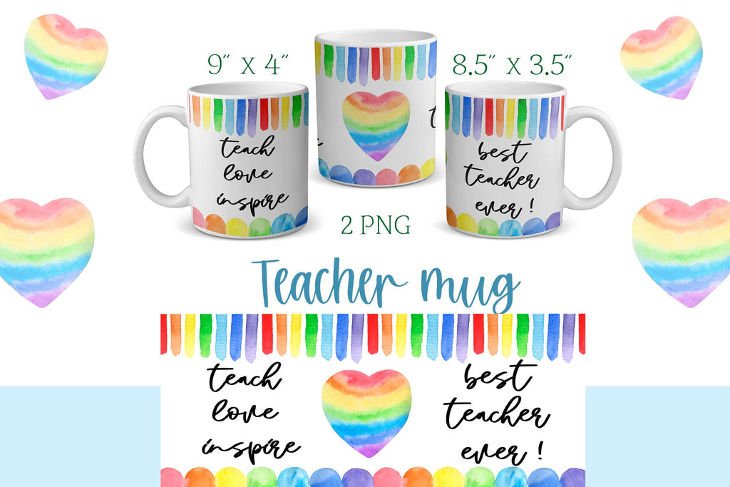 Teacher Mug Sublimation Mug design png - So Fontsy