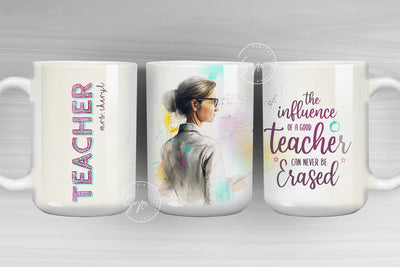 Teacher Mug Wrap PNG, Add Teacher Name, Teachers Life, Teacher Appreciation, Teacher Gifts, Teacher Sublimation Mug, 11 & 15 Oz Mug Wrap Sublimation Syre Digital Creations 