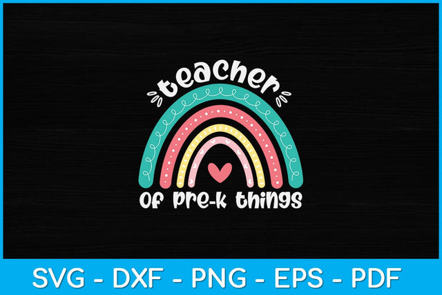 Teacher of Pre-K Things Funny Preschool Educator Svg Design SVG artprintfile 