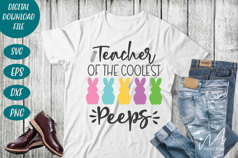 Teacher of the coolest Peeps svg, Cool teacher svg, Easter teacher svg SVG Isabella Machell 
