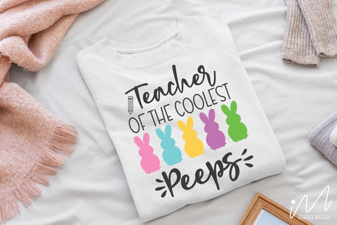 Teacher of the coolest Peeps svg, Cool teacher svg, Easter teacher svg SVG Isabella Machell 