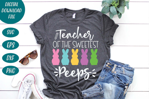 Teacher of the sweetest Peeps svg, Easter teacher svg SVG Isabella Machell 