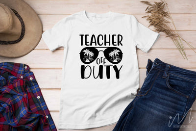 Teacher Off Duty svg,Kindergarten Teacher Svg, Cool Teacher T-shirt svg, Cut files, Funny Teacher Svg SVG Isabella Machell 