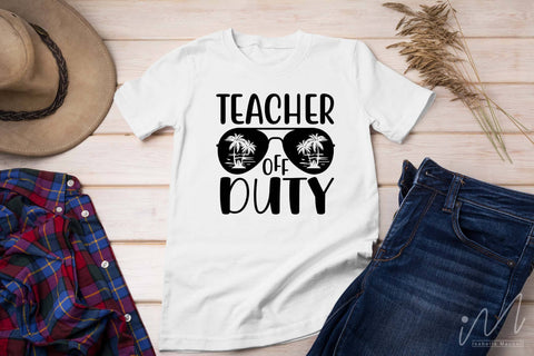 Teacher Off Duty svg,Kindergarten Teacher Svg, Cool Teacher T-shirt svg, Cut files, Funny Teacher Svg SVG Isabella Machell 