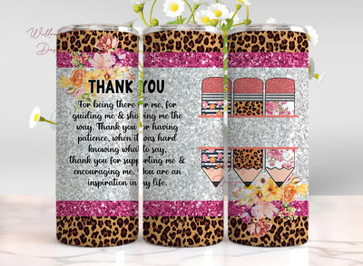 Teacher pencil 20oz skinny tumbler png, Teacher's Day png, Teacher tumbler png Sublimation WillowSageDesign 