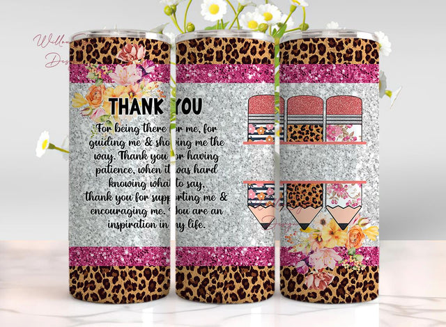 Teacher pencil 20oz skinny tumbler png, Teacher's Day png, Teacher tumbler png Sublimation WillowSageDesign 