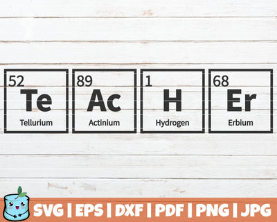 Teacher Periodic Table SVG MintyMarshmallows 