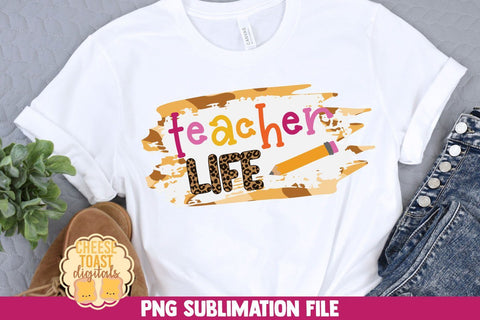 Teacher PNG Sublimation Bundle | 10 Leopard Print Designs Sublimation Cheese Toast Digitals 