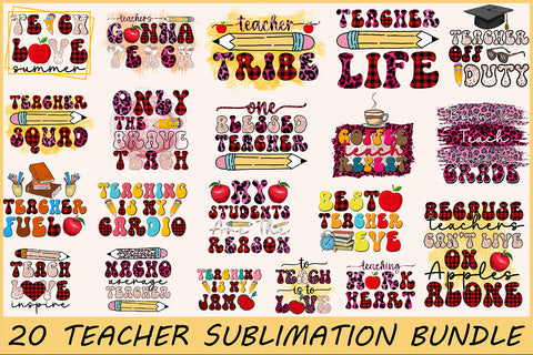 Teacher Png Sublimation Bundle Sublimation Rupkotha 