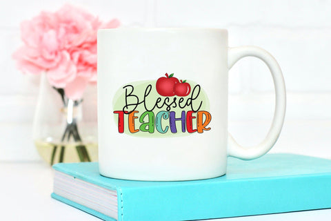 Teacher PNG Sublimation Design, Blessed Teacher Sublimation CraftLabSVG 