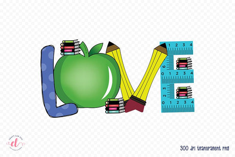 Teacher PNG Sublimation Design - Love Sublimation CraftLabSVG 