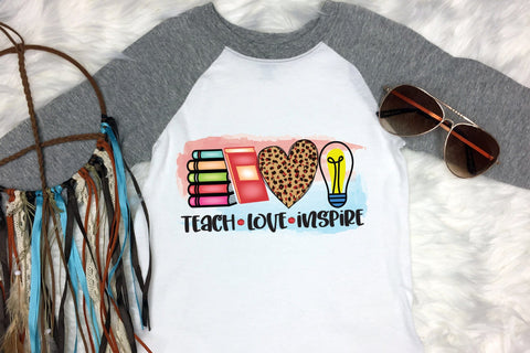 Teacher PNG Sublimation Design | Teacher Love Inspire Sublimation CraftLabSVG 
