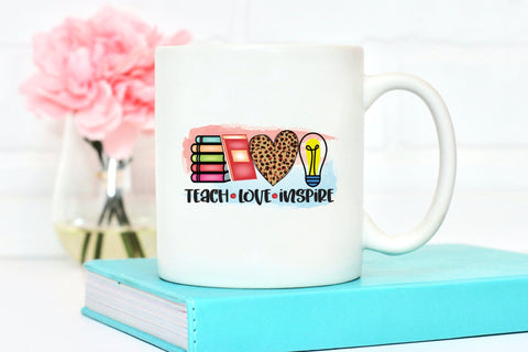 Teacher PNG Sublimation Design | Teacher Love Inspire Sublimation CraftLabSVG 