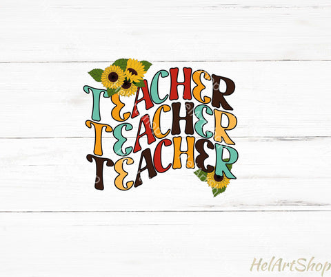 Teacher Png, Sublimation Png, Retro Png Sublimation _HelArtShop_ 