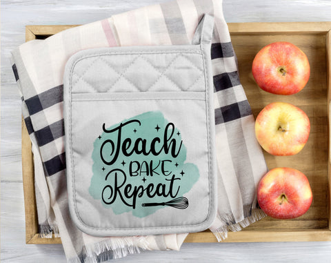 Teacher Pot Holder Sublimation Designs Bundle, 6 Designs, Teacher Pot Holder PNG Files, How Sweet It Is To Be Taught By You PNG Sublimation HappyDesignStudio 