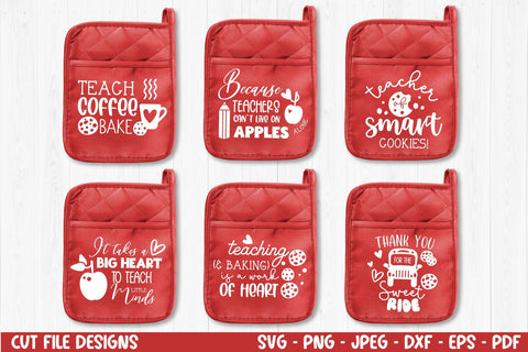 Teacher Pot Holder SVG Bundle |Teacher Gift Bundle SVG TatiStudio 