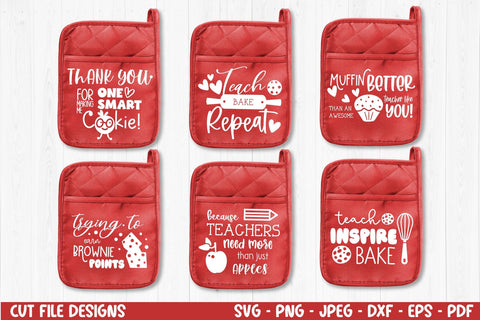 Teacher Pot Holder SVG Bundle |Teacher Gift Bundle SVG TatiStudio 