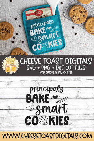 Teacher Pot Holder SVG | Principals Bake Smart Cookies SVG Cheese Toast Digitals 