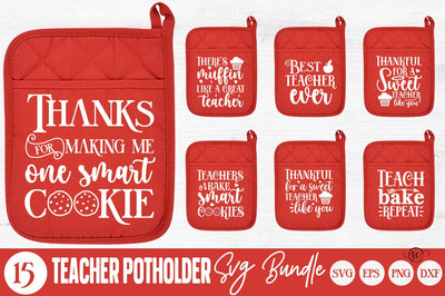Teacher potholder SVG Bundle SVG Svgcraft 