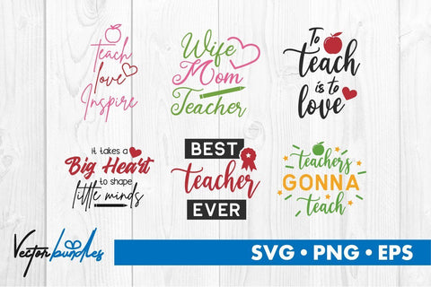 Teacher quote bundle svg SVG vectorbundles 