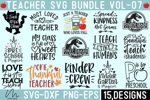 Teacher quote svg bundle, Kinder crew svg, kindergarten teacher, Thanksgiving teacher svg, Fall day teacher svg, gift for teacher t shirt, I teach wild things, Teacher appreciation svg SVG Isabella Machell 