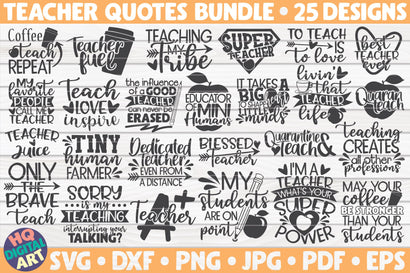 Teacher quotes SVG Bundle | 25 designs SVG HQDigitalArt 