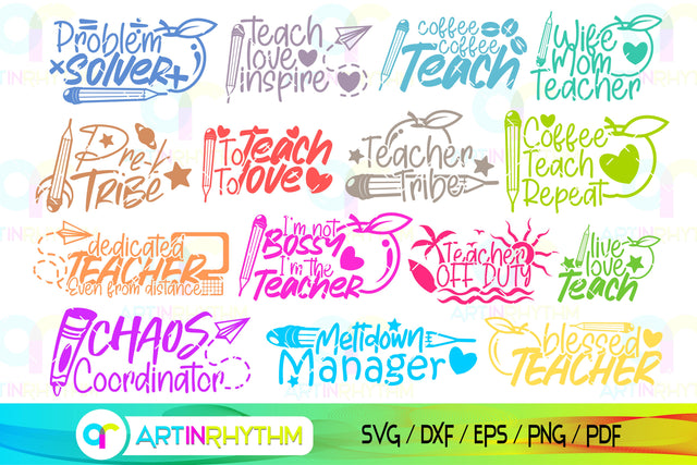 Teacher quotes svg bundle SVG Artinrhythm shop 