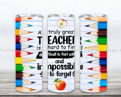 Teacher Rainbow Pencils 20oz Skinny Straight Tumbler Sublimation Designs Rainbow Pencil Tumbler PNG, Teacher Tumbler Wrap, Teacher Appreciation 20oz Skinny Tumbler Wrap Png, Teacher Life Sublimation Designs Png Sublimation ToriDesigns 