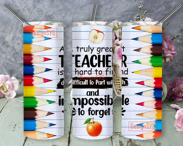 Teacher Rainbow Pencils color 20 oz Skinny Tumbler Png,Teacher Quotes png tumbler,Teacher love inspire,Back to school Tumbler Sublimation Desig Sublimation DesignSVG 