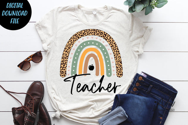 Teacher rainbow png, rainbow cut file, teacher cricut SVG Isabella Machell 