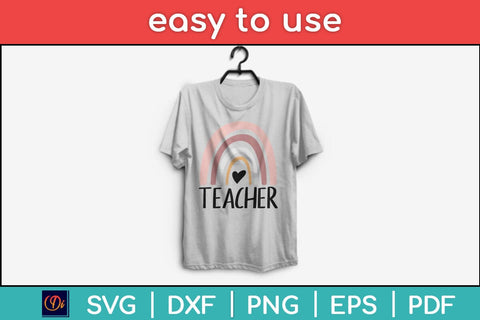 Teacher Rainbow Svg Design SVG artprintfile 