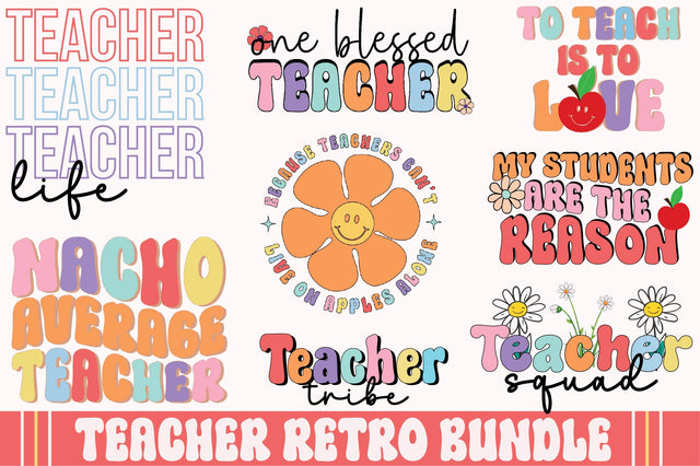 Teacher Retro Bundle SVG SVGista 